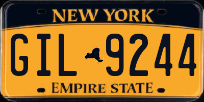 NY license plate GIL9244