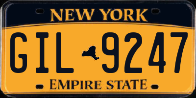 NY license plate GIL9247