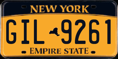 NY license plate GIL9261