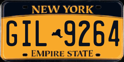 NY license plate GIL9264