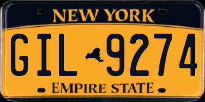 NY license plate GIL9274