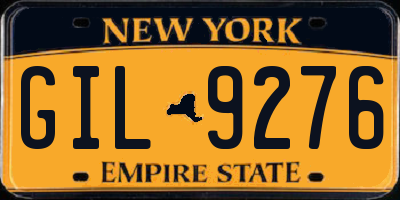 NY license plate GIL9276