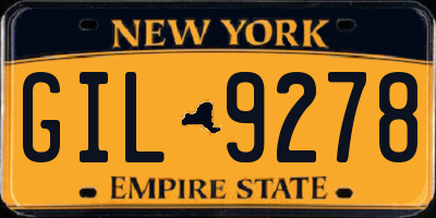 NY license plate GIL9278