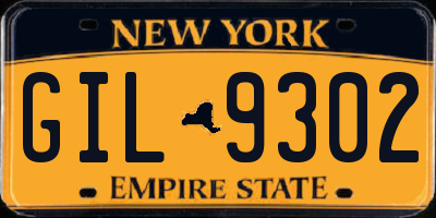 NY license plate GIL9302
