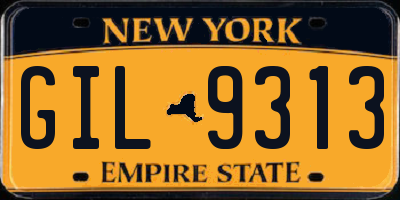NY license plate GIL9313
