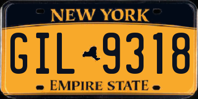 NY license plate GIL9318