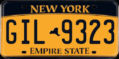NY license plate GIL9323