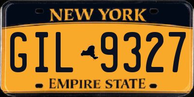 NY license plate GIL9327