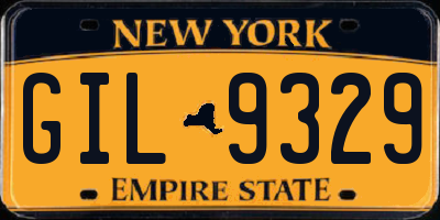 NY license plate GIL9329