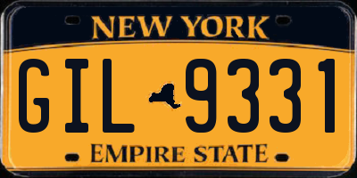 NY license plate GIL9331