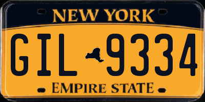 NY license plate GIL9334