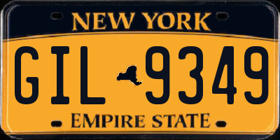 NY license plate GIL9349