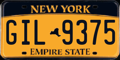 NY license plate GIL9375