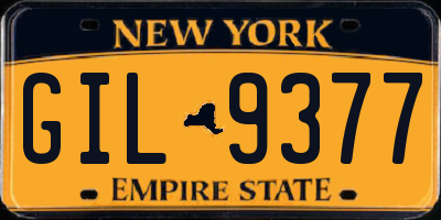 NY license plate GIL9377
