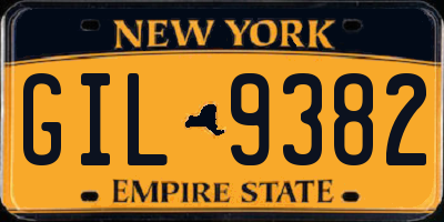 NY license plate GIL9382