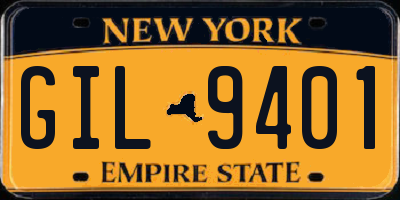 NY license plate GIL9401