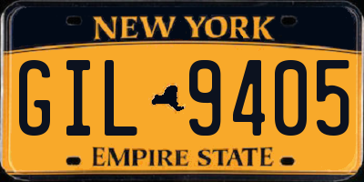 NY license plate GIL9405