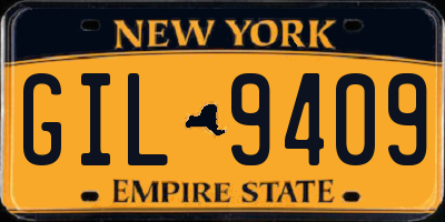 NY license plate GIL9409