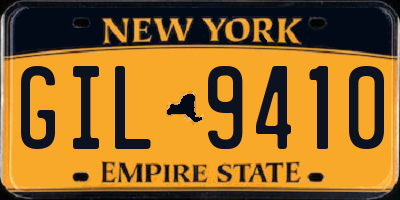 NY license plate GIL9410