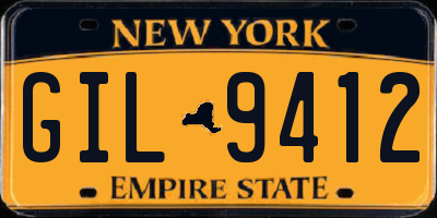 NY license plate GIL9412