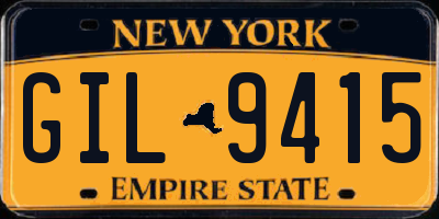 NY license plate GIL9415