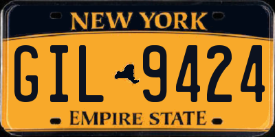 NY license plate GIL9424