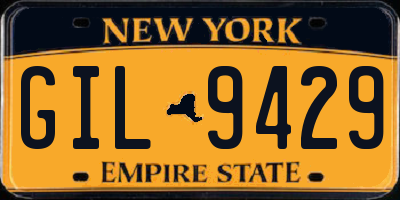 NY license plate GIL9429
