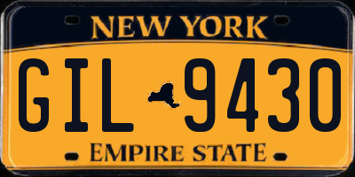 NY license plate GIL9430