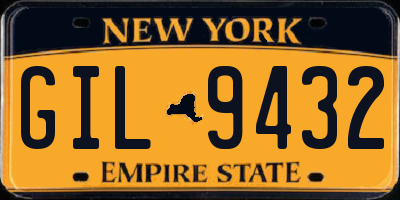 NY license plate GIL9432