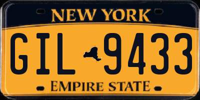 NY license plate GIL9433