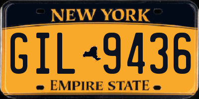 NY license plate GIL9436