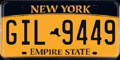 NY license plate GIL9449