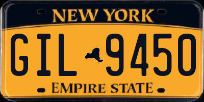 NY license plate GIL9450
