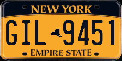NY license plate GIL9451