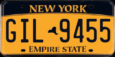 NY license plate GIL9455
