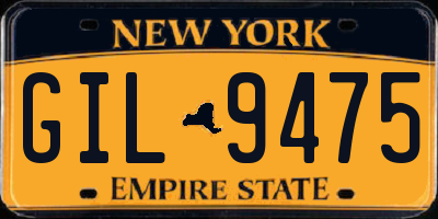 NY license plate GIL9475