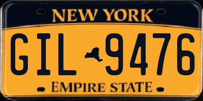 NY license plate GIL9476