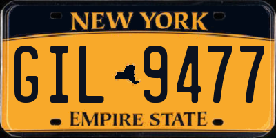 NY license plate GIL9477