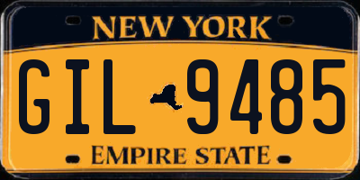 NY license plate GIL9485