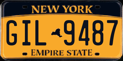 NY license plate GIL9487