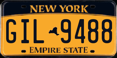 NY license plate GIL9488