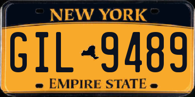 NY license plate GIL9489