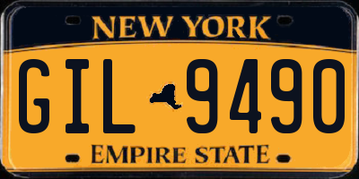 NY license plate GIL9490