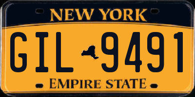 NY license plate GIL9491