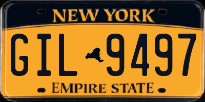 NY license plate GIL9497