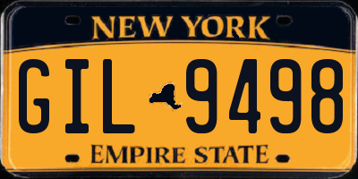 NY license plate GIL9498