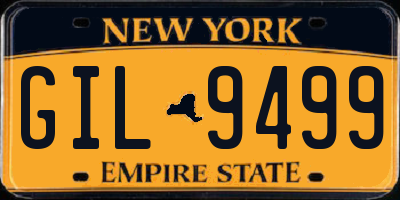 NY license plate GIL9499
