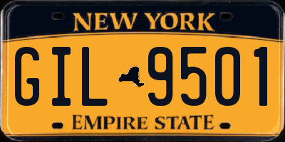 NY license plate GIL9501