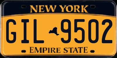 NY license plate GIL9502