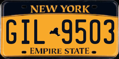 NY license plate GIL9503